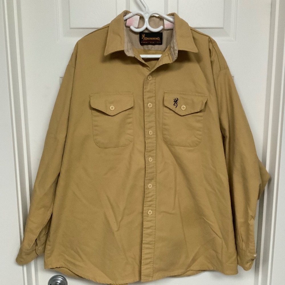 Browning Button Down in Heavy Cotton Men’2 2XL
